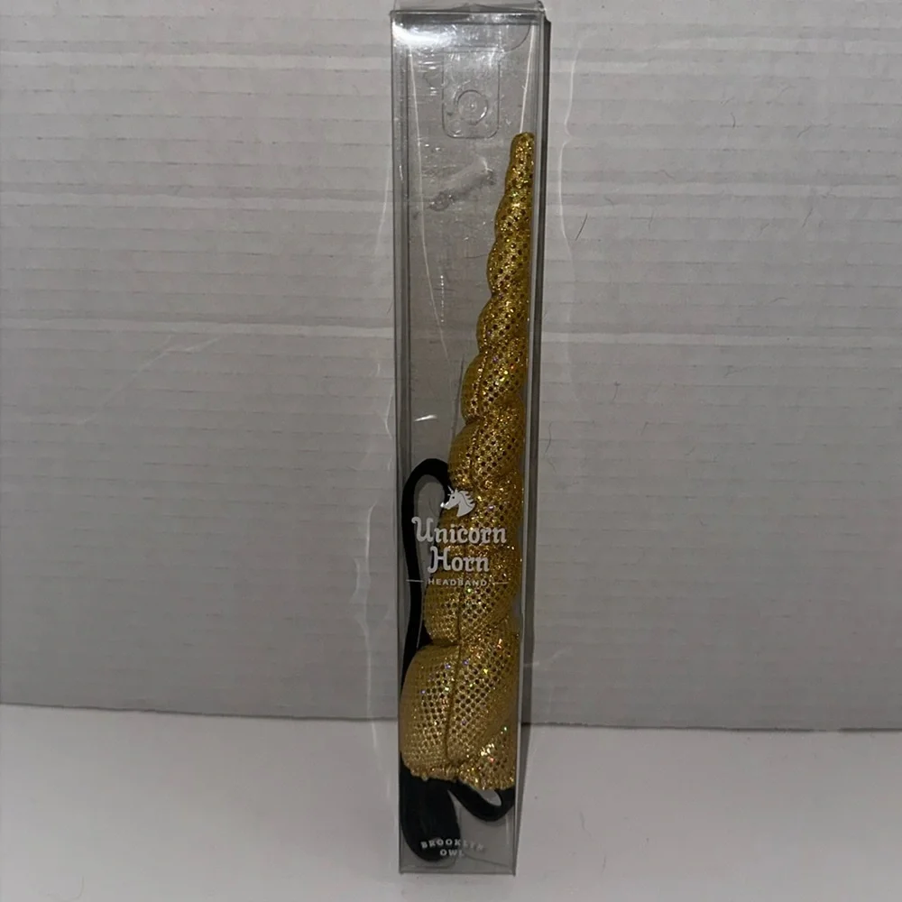 Unicorn Horn Headband - Brooklyn Owl - Gold Shiny Giant Size‎